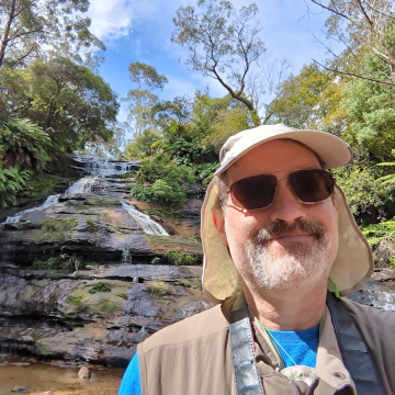 photo: Ian at Katoomba Falls, NSW, Australia in January 2025